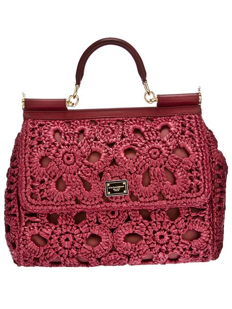 dolce gabbana crochet bag|dolce and gabbana red purse.